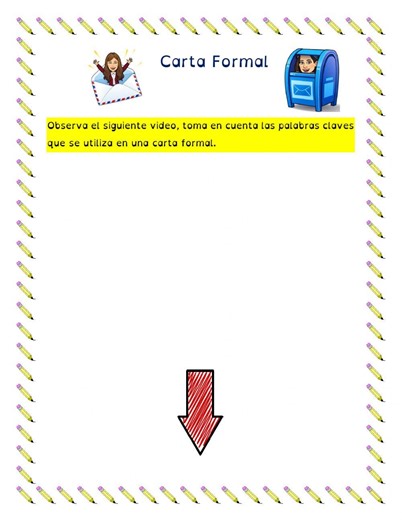 Carta formal worksheet