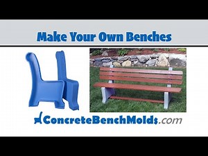 Reusable Concrete Bench Molds to make Park Benches