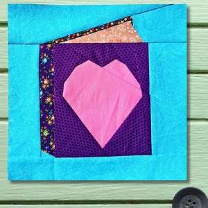 Valentines Book Heart Quilt Block FPP Pattern, 10 Inch (PDF Download) - Etsy Canada