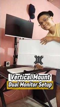 Dual Monitor Setup using Vertical Articulating Monitor Mount #dualmonitor #monitormount #gaming