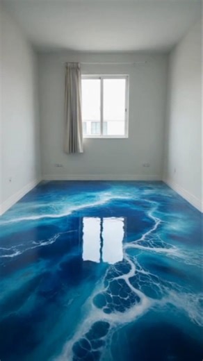 Ocean Wave Epoxy Living Room 🌊 Luxury Transformation #beforeafter #luxuryhome