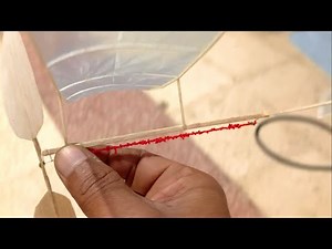 Indoor Free Flight Flying With Flat Band From Hand Catapult