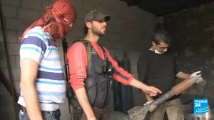 Syrian rebels forced to rely on homemade weapons