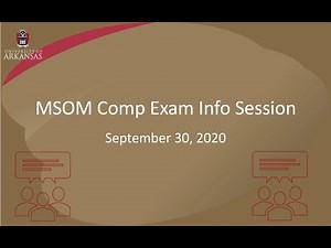 Comp Exam Info Session Fall 2020