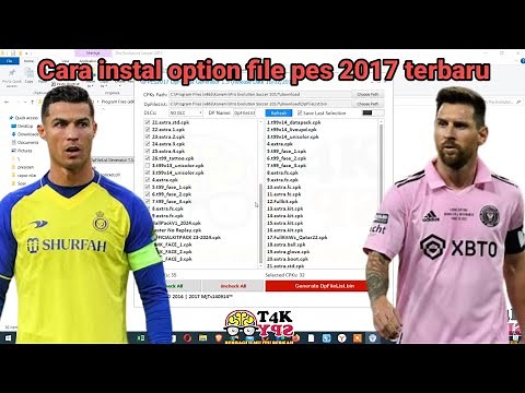 Cara instal option file PES 2017 terbaru || February 2024