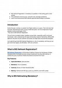 BIS Hallmark Registration - SlideServe