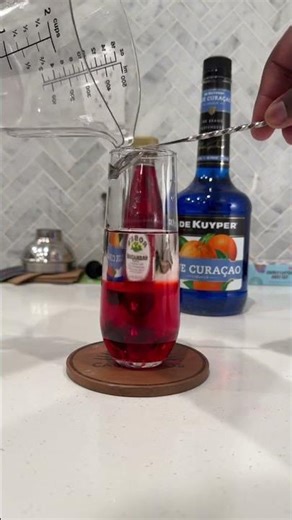 Part 1 Layered drink idea - Grenadine - Triple sec - Blue... #Shorts #eemeka_