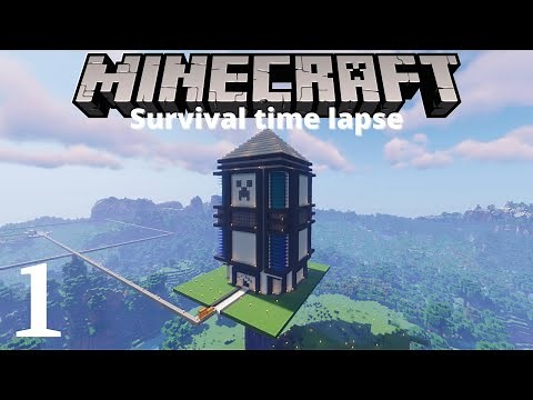 MOB FARM & first BUILDING | Survival Time Lapse #1
