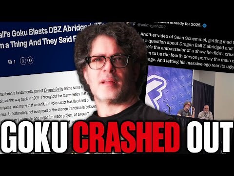 Goku Voice Actor Has ANOTHER Meltdown Over DBZ Abridged Fans | Sean Schemmel LOSES IT On Stage