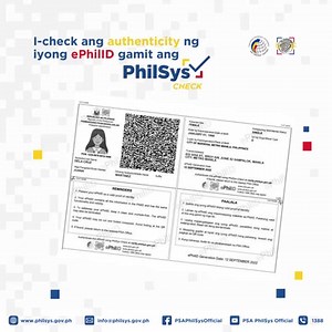 29K views · 262 reactions | Pwedeng-pwede mo na ma-verify ang iyong ePhilID gamit ang PhilSys Check! Printed man o downloaded ang iyong ePhilID, maaari mo itong i-scan sa PhilSys Check sa https://verify.philsys.gov.ph/ para makasigurado kung authentic ito. Para sigurado, i-PhilSys Check mo! | PSA Philippine Identification System | Facebook
