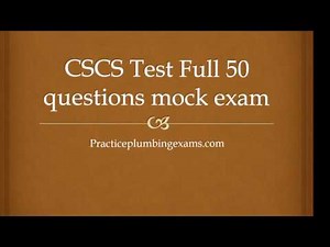 CSCS Test Full 50 questions mock exam 2
