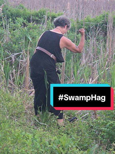 Impromtu plant harvest in heels on the way to dinner? You can't keep the Swamp Hag clean for very long 😂😂 @swamphagaquatics🪷 #proplifting #plants #swamphag #witchesoftiktok #marriedlifehumor yes we had permission 🙄