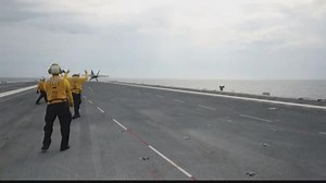 Pilot recognized for first arrested landing, launch aboard USS Gerald R. Ford