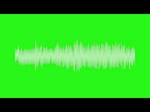 White Audio Waveform Green Screen | Sound Wave Animation 4K | Music Visualizer Loop