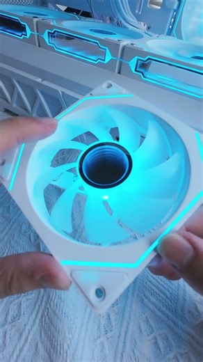 White ARGB PC Fan–Silent Cooling+ Setup Glow🔥#pcgaming #gamingsetup #gamingpc #fyp #gamer #gaming