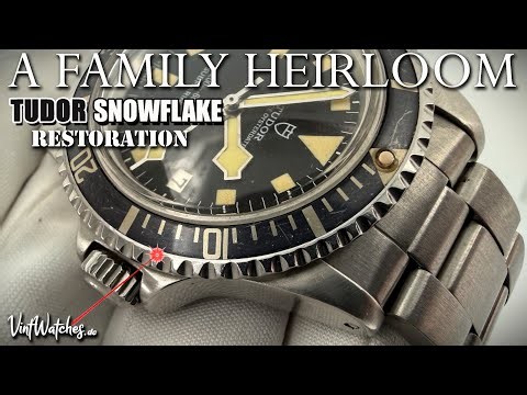 Heavily Used 1970s Tudor Submariner Snowflake 94110 Restoration - Lifetime on the Wrist - ASMR