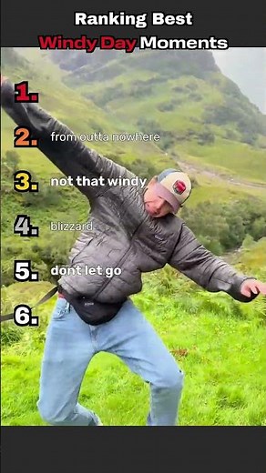 Ranking The Best Windy Day Moments #shorts