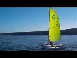14ft Zeta trimaran first sail