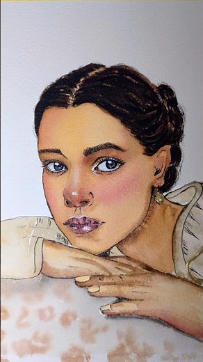 Watercolor portrait #watercolor #howtodraw #easydrawing #watercolortutorial #sketch #caricature