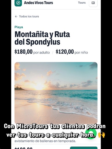 MicroTours: Plataforma para vender tours online 24/7