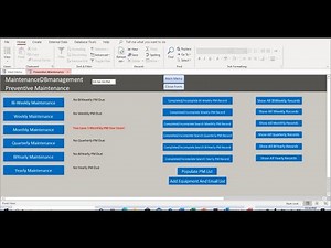 How to Schedule Monthly Equipment Preventive Maintenance using Microsoft Access Database Ep 3