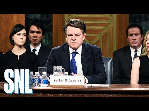 Matt Damon as an angry Kavanaugh grilled on 'SNL' season opener