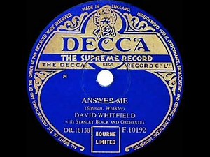 1953 David Whitfield - Answer Me (#1 UK Hit)