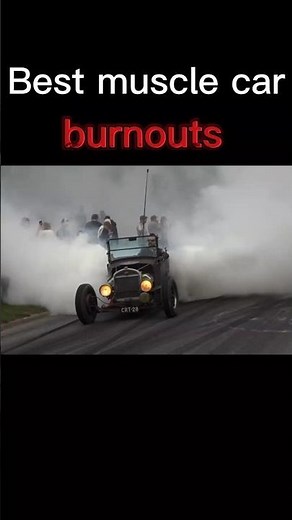 Muscle Car Burnout Showdown! Smoke, Power & Pure American Muscle!"