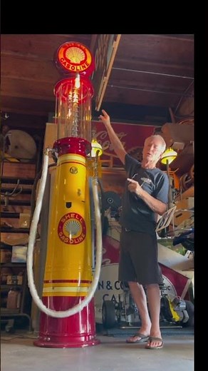 1920s Gilbarco visible gas pump restored by the MantiquesNetwork￼