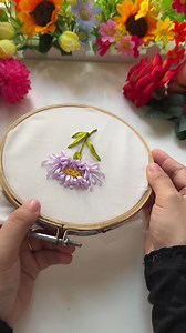 25K views · 1.5K reactions | Beautiful Daisy Ribbon Embroidery Tutorial | Asnimar Embroidery | Facebook
