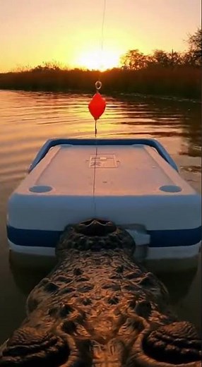 GoPro on Crocodile Captures Bizarre Cooler Attack