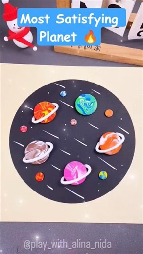 Making Planets 🌍 Satisfying Clay Art | #shorts #clayart #satisfying #solarsystem #planets #diy