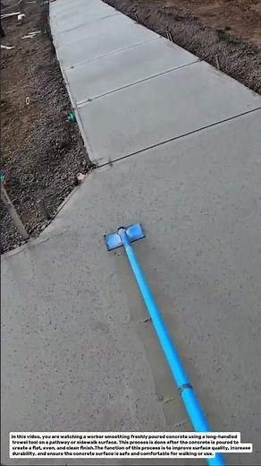 Perfect Concrete Finishing Using Manual Trowel Tool | Smooth Pavement Construction Process.