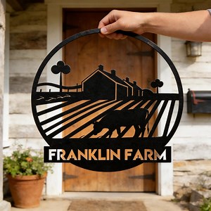 Personalized Cow Garden Sign, Custom Metal Farm Art - Etsy Canada