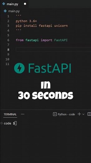 FastAPI in 30 seconds #python #programming #softwareengineer