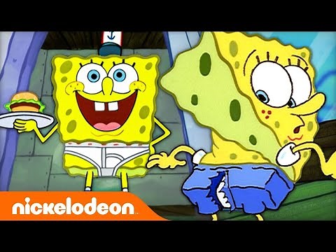 Every Time SpongeBob RIPPED His Pants 👖| Nicktoons