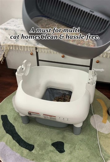 This open top automatic litter box is a complete game changer and we are loving it ☺#fumoi #springglowup #smartcatlitterbox#clean #cat