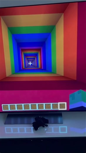 Minecraft rainbow fall