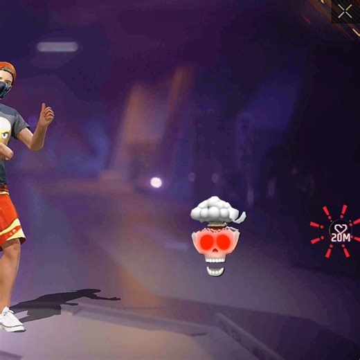 IMPOSSIBLE🗿💯 AURA Free Fire EMOTE 20M 🗿💯 skull face short #trendingshorts #capcut #editing