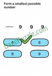 Brain Out Level 94 (Updated) Form a smallest possible number Answer