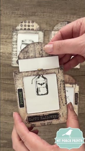 Halloween Magic Slider Cards! Junk Journal & Kids Craft Ideas My Porch Prints