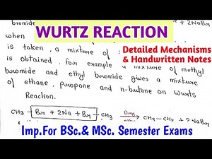WURTZ REACTION | Detailed Mechanisms | BSc.2nd Sem.Chemistry Notes | #chemistrynotes