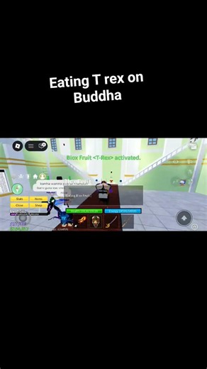 eating trex on buddha #music #roblox #bloxfruits #gaming #games #viral #robloxyt #classicroblox