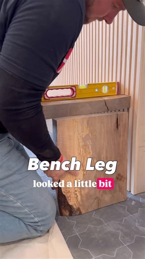 Mykhaylo Panchishak on Instagram: "Adding a Bench Leg to our Mud Room Built in. #construction #HomeRenovation #realestate #design #entrepreneur #InteriorDesign #carpentry #tools #fblifestyle #diy"