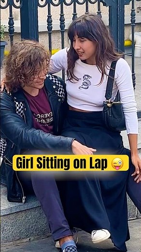 Girls sitting on strangers lap! 😌😜 #shorts #prank