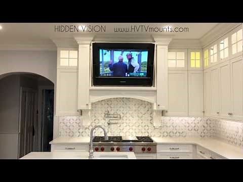 Build a Hidden TV into Kitchen cabinets!