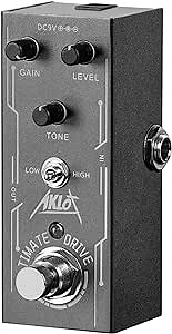 Ultimate Drive Guitar Pedal, AKLOT Electric Effects Metal Pedals Mini Single Type DC 9V True Bypass