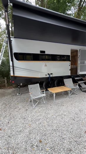1.8K views · 80 reactions | This is the E-Series 22MLQ by @ember.rv! This trailer comes with a huge rear corner kitchen, theater seating that sits across from the TV, and a large legless dinette! If you want a lightweight RV with Off-Road capabilities, the 22MLQ with the Off-Grid Solar Package has you covered! #rvtour #campinglife #offgrid | Princess Craft | Facebook