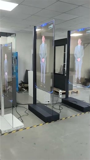 PCAP touch transparent OLED kiosk with Virtual Digital Human #topadkiosk #VirtualDigitalHuman