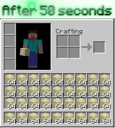 Sand Farm full inventory after 50 seconds Minecraft Map